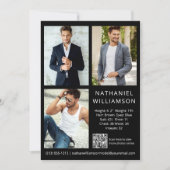 Carte photo Comp Moderne Pro Model Actor QR Code 3 (Devant)