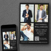 Carte photo Comp Moderne Pro Model Actor QR Code 3
