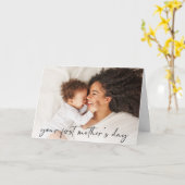 Carte photo complète de la première fête des mères (Fleur jaune)