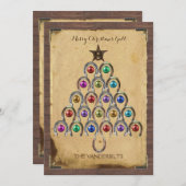 Carte photo Country Horseshoe Christmas (Devant / Derrière)