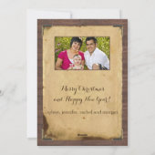 Carte photo Country Horseshoe Christmas (Dos)