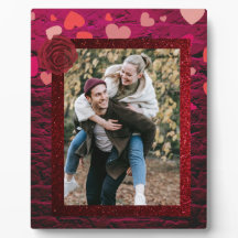 Carte photo couple valentine plaque photo