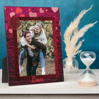 Carte photo couple valentine plaque photo
