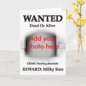 Carte Photo criminelle Recherchée de prisonnier de (Fleur jaune)