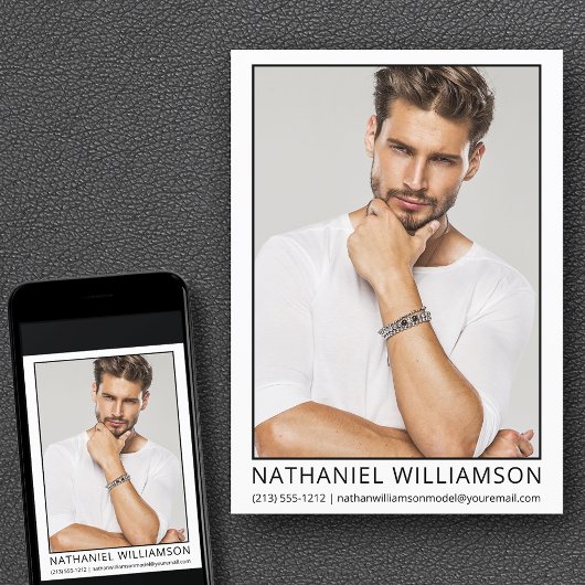 Carte photo d'acteur de modèle Pro moderne