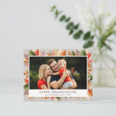 carte photo d'action de grâce d'automne coloré (Debout devant)