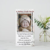 carte photo d'adoption (Debout devant)