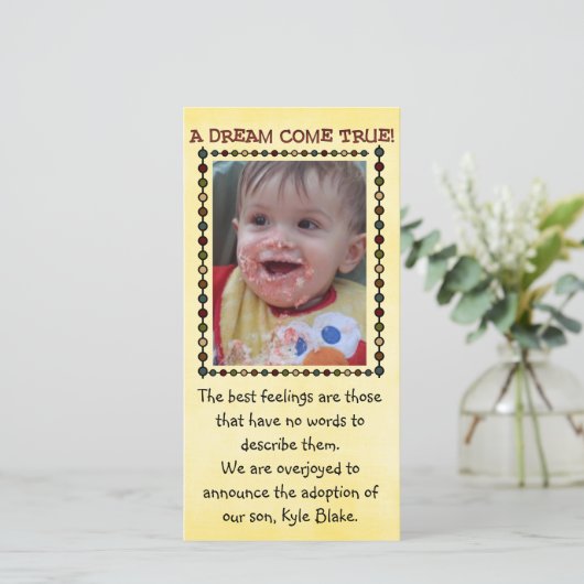 carte photo d'adoption (Debout devant)