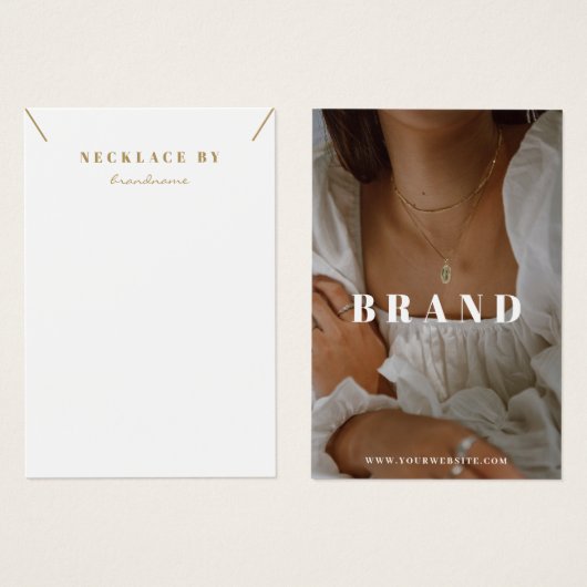 Carte photo d'affichage du collier Boho (Devant & derrière)