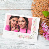 Carte Photo Dama Espagnol Proposition Tons Rose Fleurs P