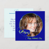 Carte photo d'amour Heureuse Sainte-Valentin (Devant / Derrière)