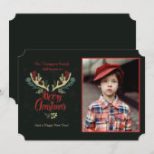 Carte photo d'andouillers de Noël (Devant / Derrière)