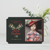 Carte photo d'andouillers de Noël (Debout devant)