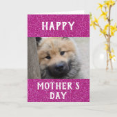 Carte Photo d'animal de compagnie de la meilleure maman  (Fleur jaune)