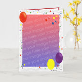 carte photo d'anniversaire (Fleur jaune)