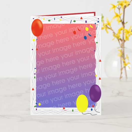 carte photo d'anniversaire (Fleur jaune)