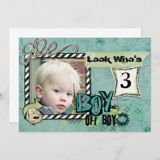 Carte photo d'anniversaire (Devant / Derrière)