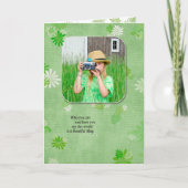 Carte photo d'anniversaire avec l'arrière - plan de (Devant)