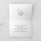 Carte photo d'anniversaire avec rose (Intérieur)