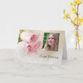 Carte photo d'anniversaire avec rose (Fleur jaune)