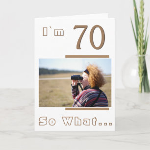 Carte Photo d'anniversaire de 70e anniversaire amusante 