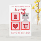 Carte Photo d'anniversaire de la petite-fille mignonne (Fleur jaune)