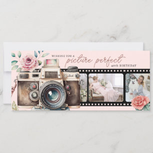 Carte photo d'anniversaire négatif du film