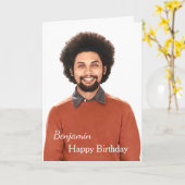 Carte photo d'anniversaire personnalisé (Fleur jaune)