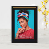 Carte Photo d'anniversaire personnalisée (Fleur jaune)