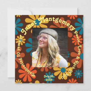 Carte Photo d'anniversaire Retro Boomer