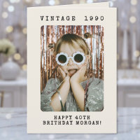 Photo d'anniversaire rétro vintage étape important