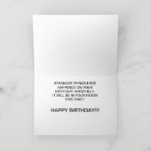 Carte photo d'anniversaire Vintage étrange et amus (Intérieur)