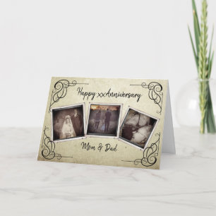 Carte photo d'anniversaire Vintage personnalisé