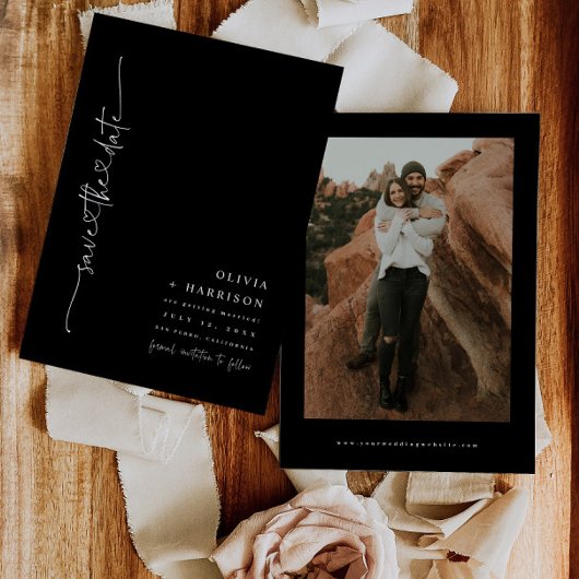 Carte photo d'annonce de sauvegarde de date de mar