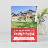 Carte photo d'aquarelle de Noël Immobilier (Debout devant)