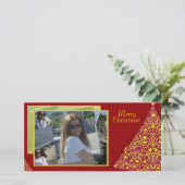 Carte photo d'arbre de Noël (Debout devant)