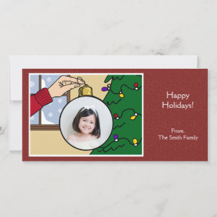 Carte photo d'arbre de Noël