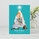 Carte photo d'arbre de Noël (Debout devant)