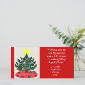 Carte photo d'arbre de Noël à l'ancienne (Debout devant)