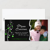 Carte photo d'arbre de Noël concepteur (Devant / Derrière)