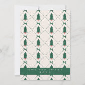 Carte photo d'arbre de Noël moderne (Dos)