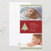 Carte photo d'arbre de Noël Monogramme (Devant / Derrière)