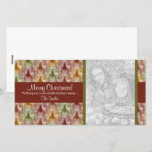 Carte photo d'arbres de Joyeux Noël en rouge et le (Devant / Derrière)