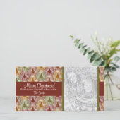 Carte photo d'arbres de Joyeux Noël en rouge et le (Debout devant)