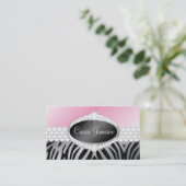 Carte photo d'argent de zèbre d'emblème de bonheur (Debout devant)