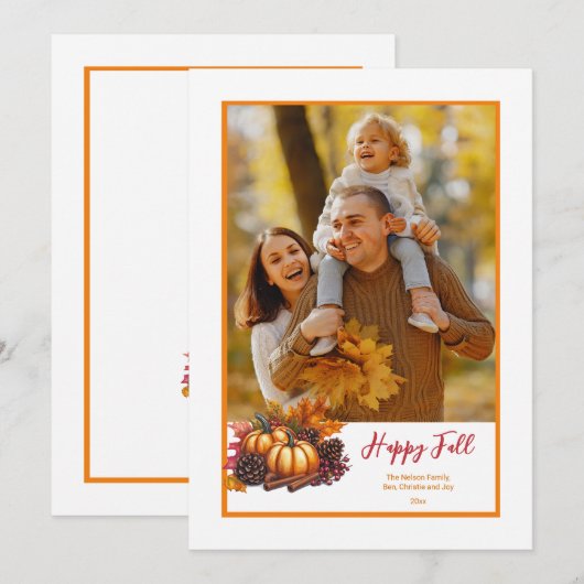 Carte photo d'automne (Devant / Derrière)