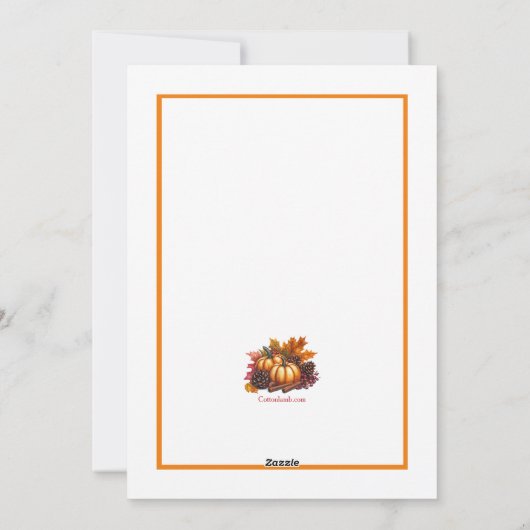 Carte photo d'automne (Dos)