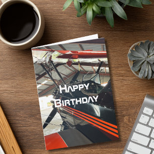 Carte Photo d'avion d'anniversaire Pilote Aviation Cool 