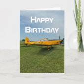 Carte Photo d'avion, Joyeux Anniversaire Aviation (Devant)