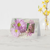 carte photo de 16e anniversaire avec marguerites (Fleur jaune)